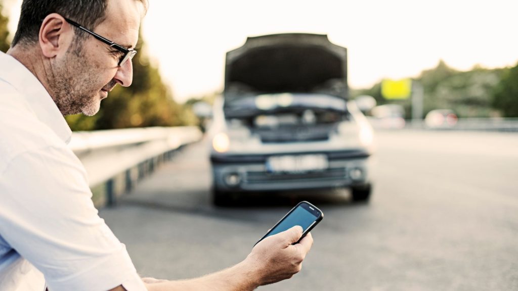 Autopanne auf der Autobahn